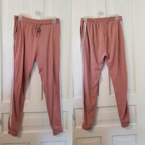 Dusty Rose Joggers White Stripe sz Medium/Large